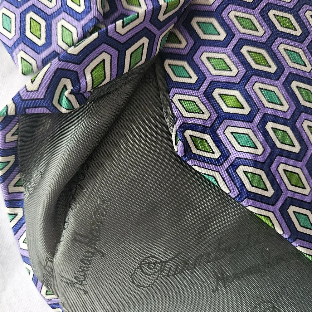 TURNBULL & ASSER For Neiman Marcus Graphic Silk Tie
